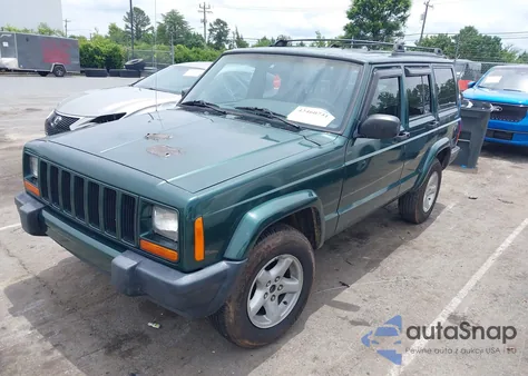 2001 Jeep Cherokee Sport из США, поврежденный, VIN 1J4FF48S91L501095